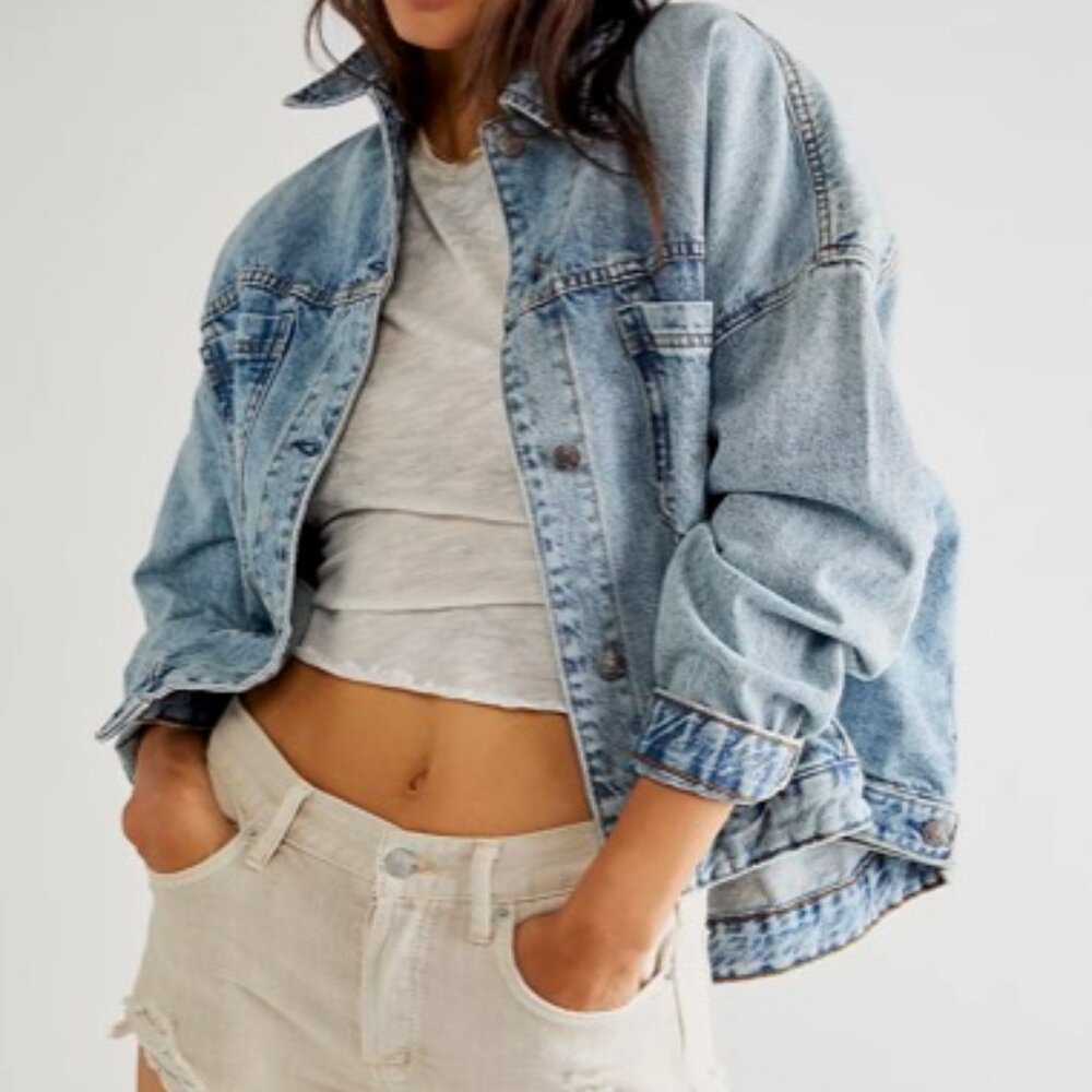 Free People We the Free Opal Swing Denim Jacket